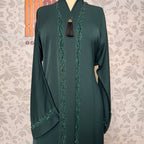 Abaya A002 sleeve Cut Dana hand work closeup abaya online Pakistan
