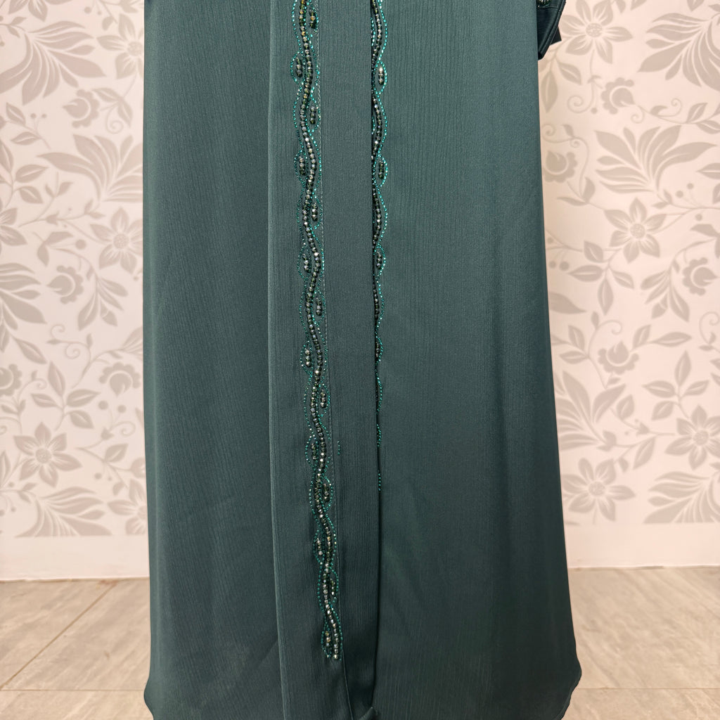 Abaya A002 sleeve Cut Dana hand work closeup abaya online Pakistan
