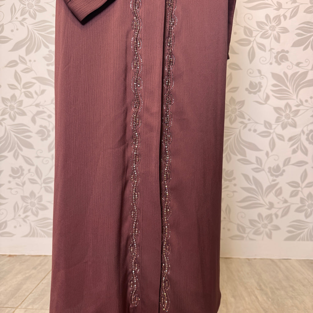 Abaya A003 sleeve Cut Dana hand work closeup abaya online Pakistan

