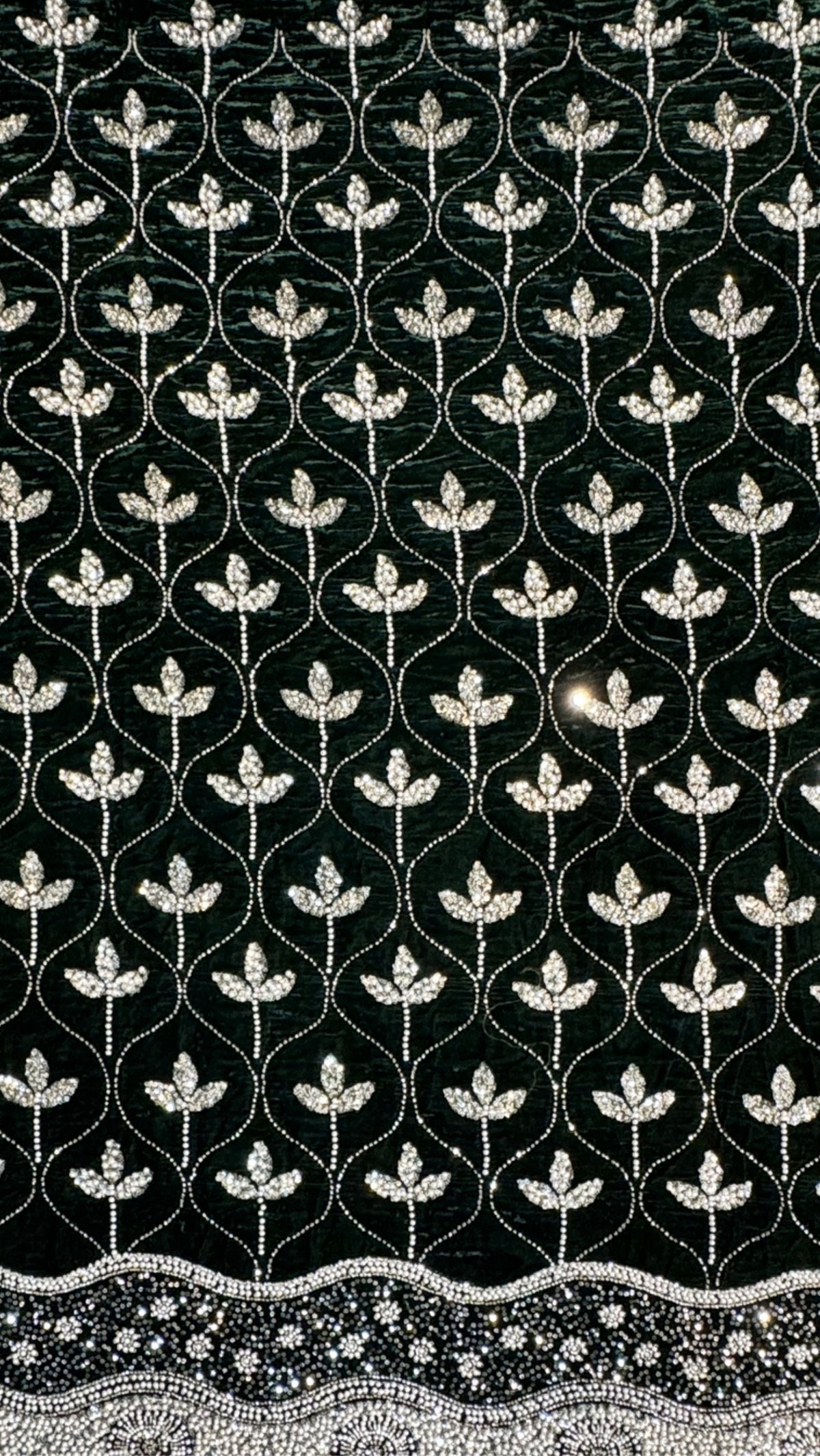 Micro Velvet 9000 Cutdana Suit 3pcs Unstitched | Velvet Cutdana Dress - V006