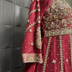 Bridal Maxi Hand Work Deep Anari Red - BM008