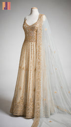 Bridal Maxi Hand Work Gold – BM004