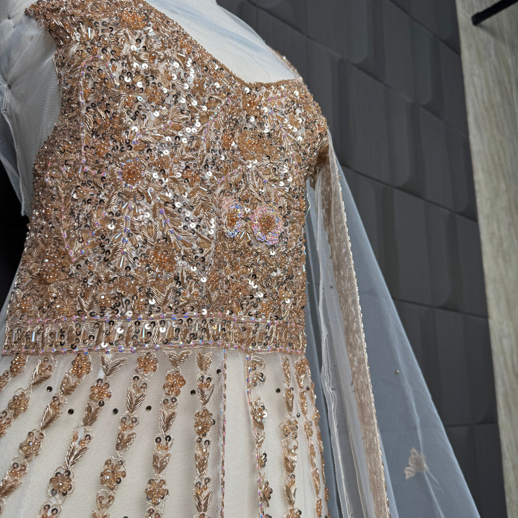 Bridal Maxi Hand Work Gold – BM004