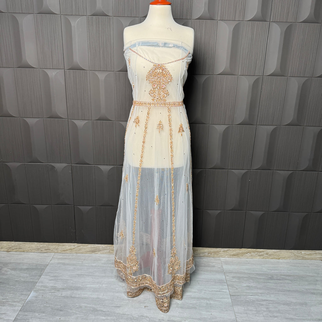 Bridal Maxi Hand Work Gold – BM004
