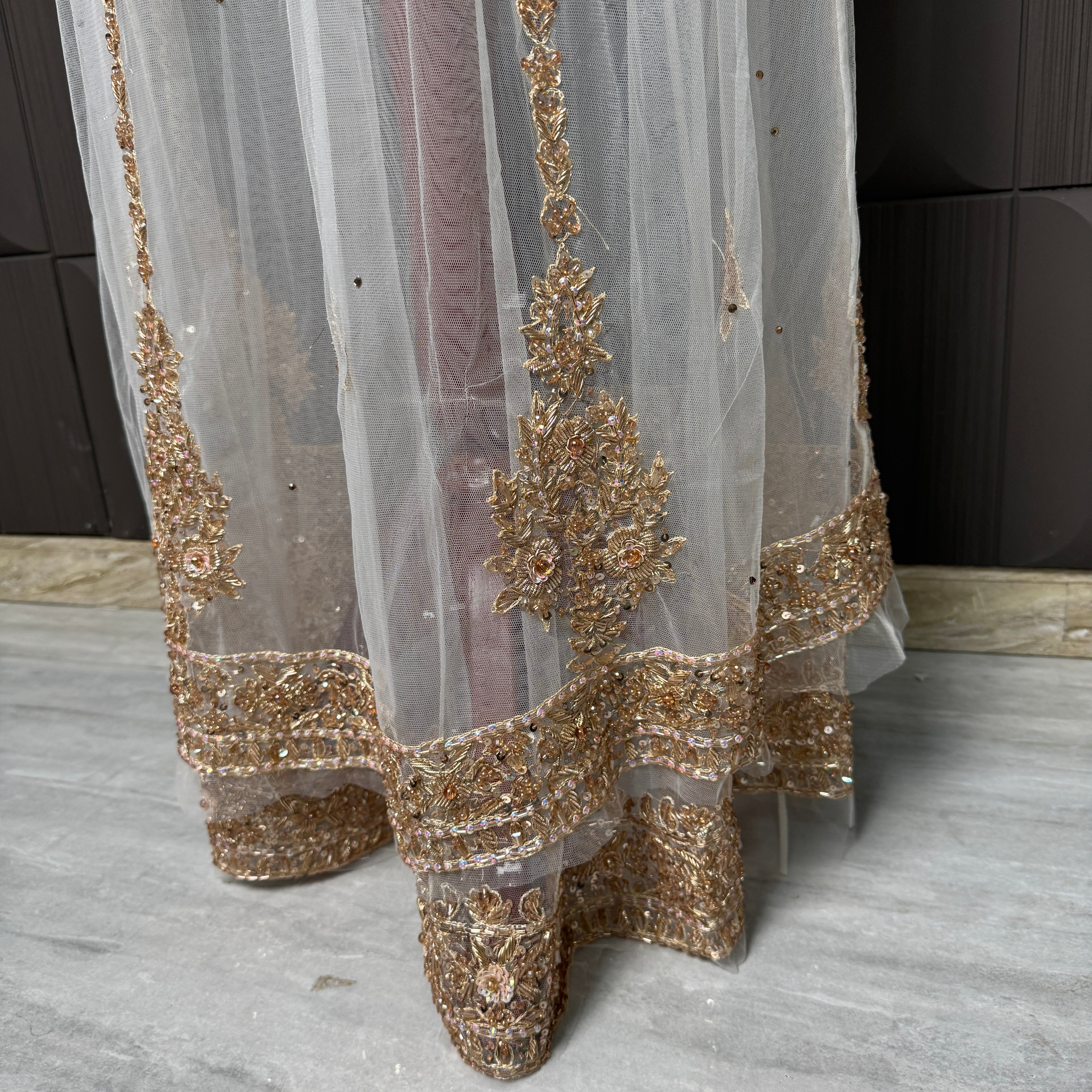 Bridal Maxi Hand Work Gold – BM004