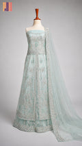 Bridal Maxi Hand Work Ice Blue - BM009