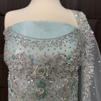 Bridal Maxi Hand Work Ice Blue - BM009