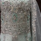 Bridal Maxi Hand Work Ice Blue - BM009