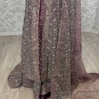 Bridal maxi BM019 dupatta – lalic with heavy matha patti border and light three-side border Pakistani wedding maxi
