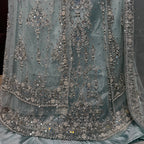 Bridal Maxi Hand Work Light Ice Blue - BM002