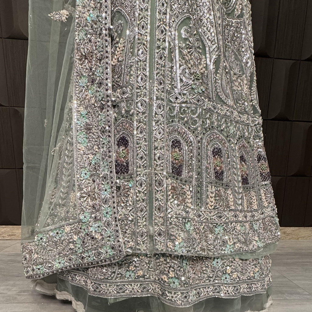 Bridal Maxi Hand Work Light Pista - BM007