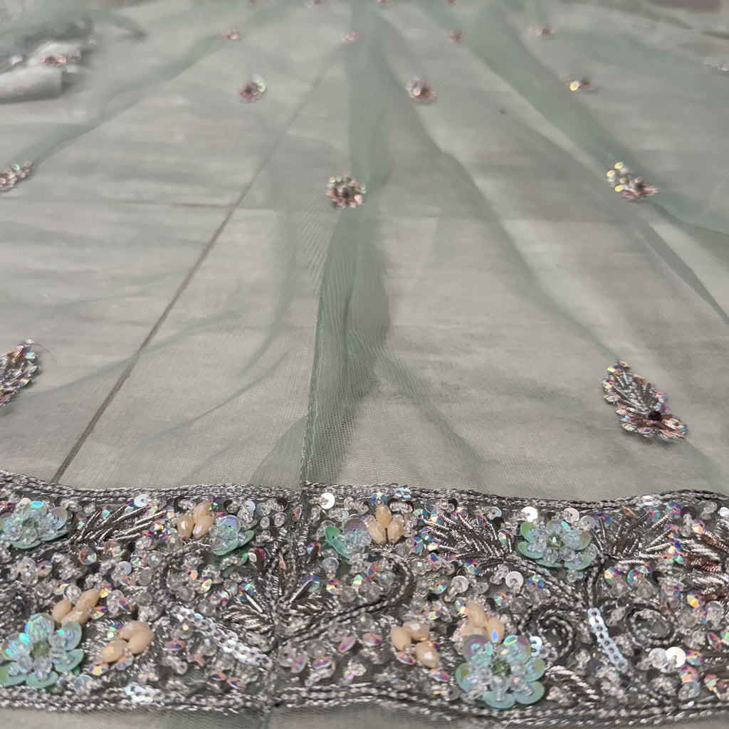 Bridal Maxi Hand Work Light Pista - BM007