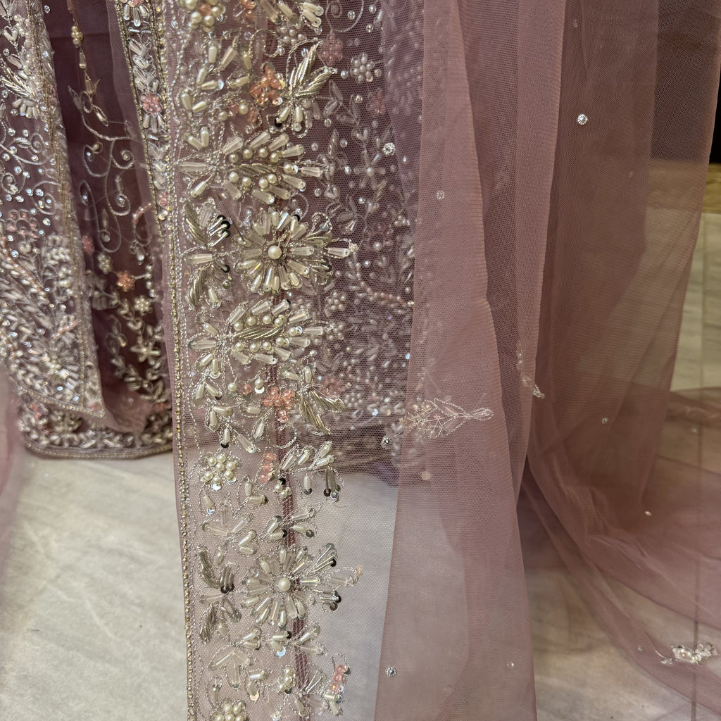 Bridal Maxi Hand Work Light Purple - BM010