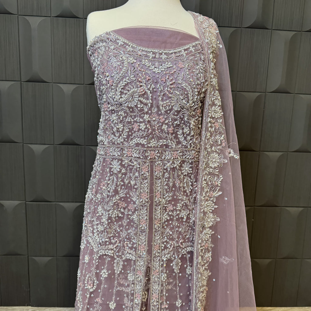 Bridal Maxi Hand Work Light Purple - BM010