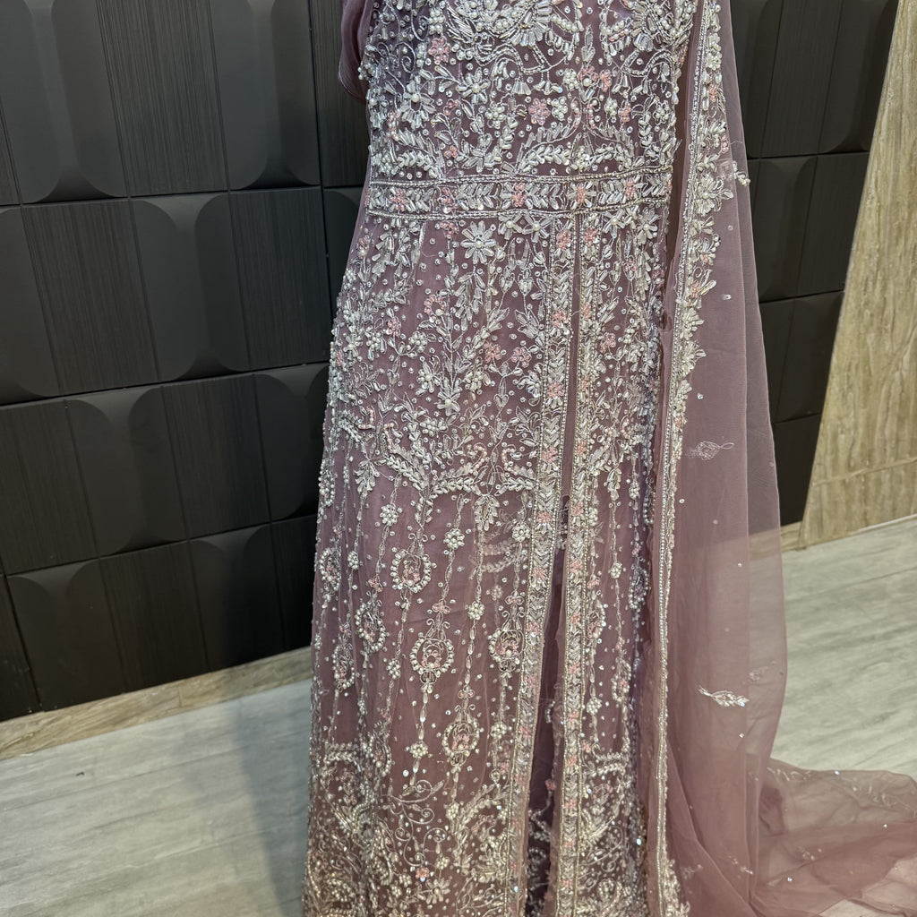 Bridal Maxi Hand Work Light Purple - BM010