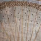 Bridal maxi for walima in Pakistan BM021  back view – skin gold net with dabka jewelry hand work double inner
