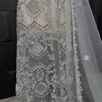 Bridal Maxi Hand Work Smoke Grey - BM001