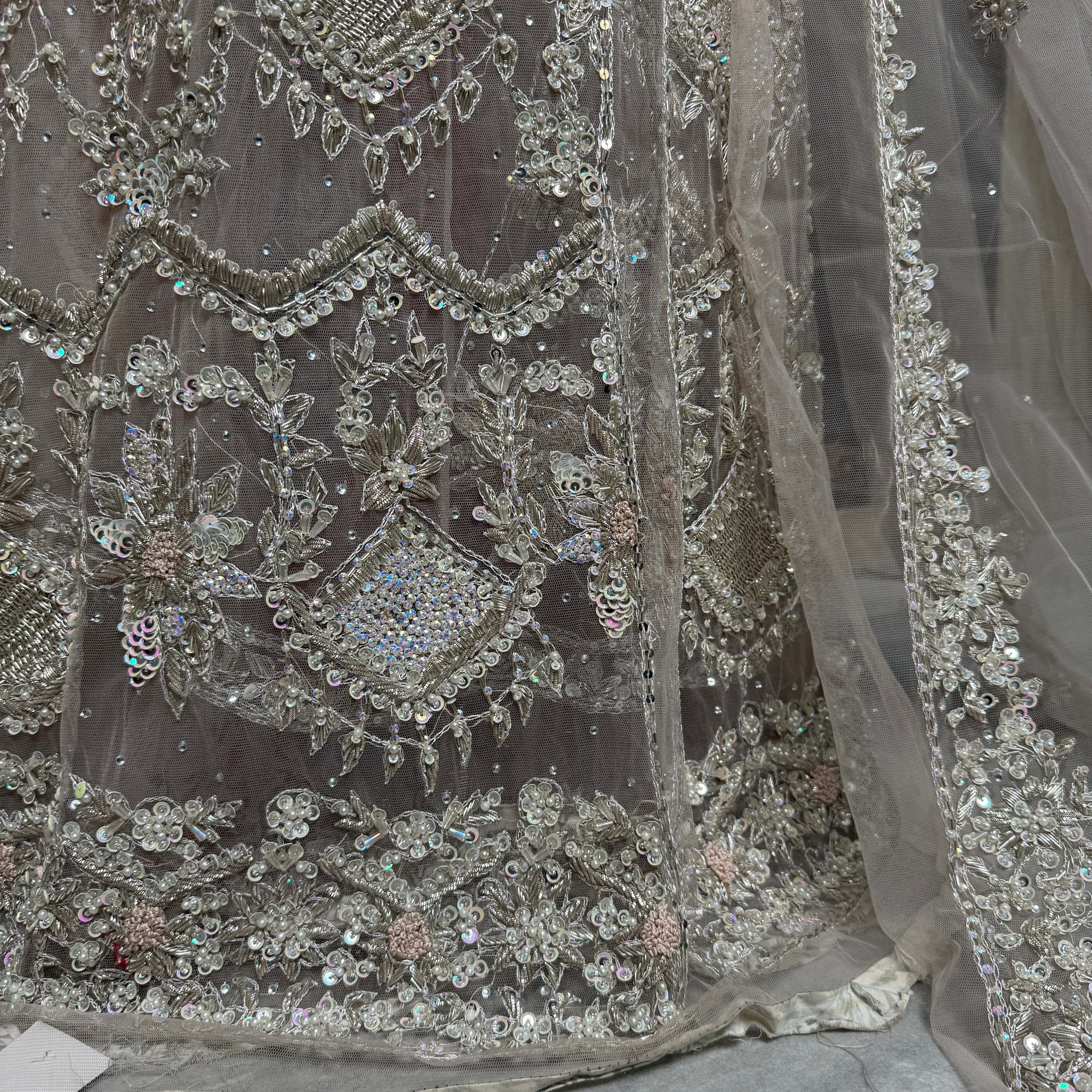 Bridal Maxi Hand Work Smoke Grey - BM001