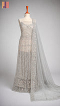 Bridal Maxi Hand Work Smoke Grey - BM005