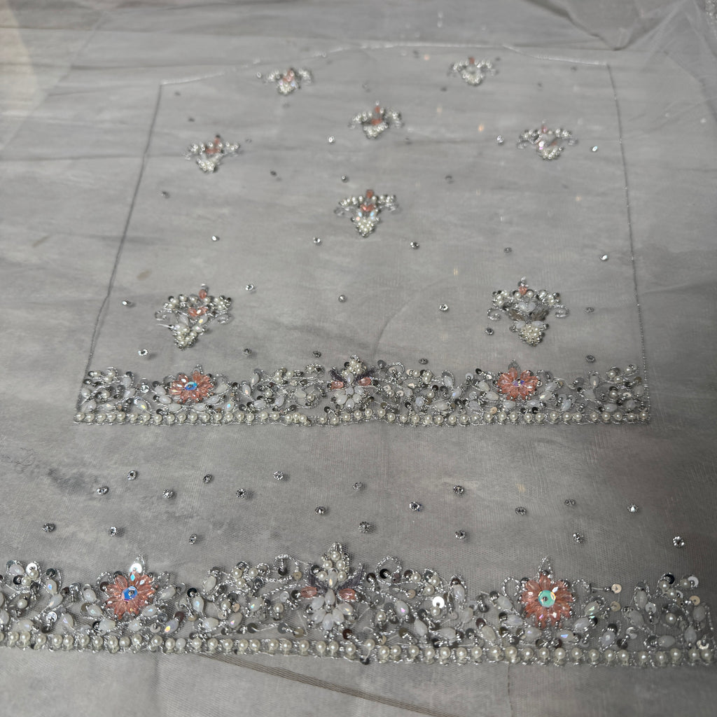 Bridal Maxi Hand Work Smoke Grey - BM005