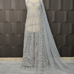 Bridal Maxi Hand Work Smoke Grey - BM005