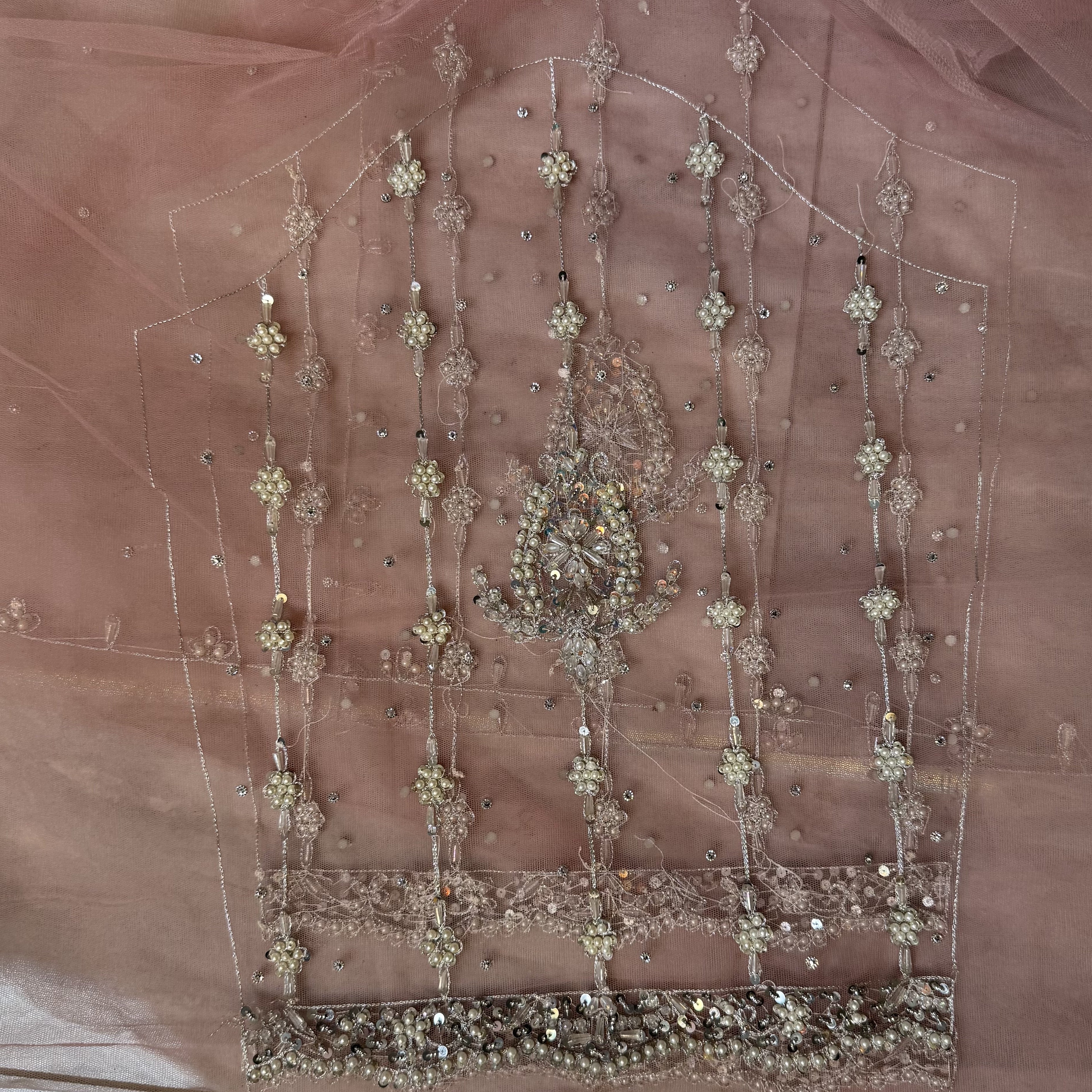 Bridal Maxi Hand Work Tea Pink - BM006