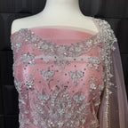 Bridal Maxi Hand Work Tea Pink - BM006