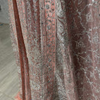 Bridal maxi BM020 dupatta – tea pink with heavy matha patti border and light three-side border Pakistani wedding maxi
