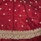 Bridal lehenga hand work shirt back BL016 – maroon Bareeze Net with full champagne crystal hand embroidery bridal Pakistan