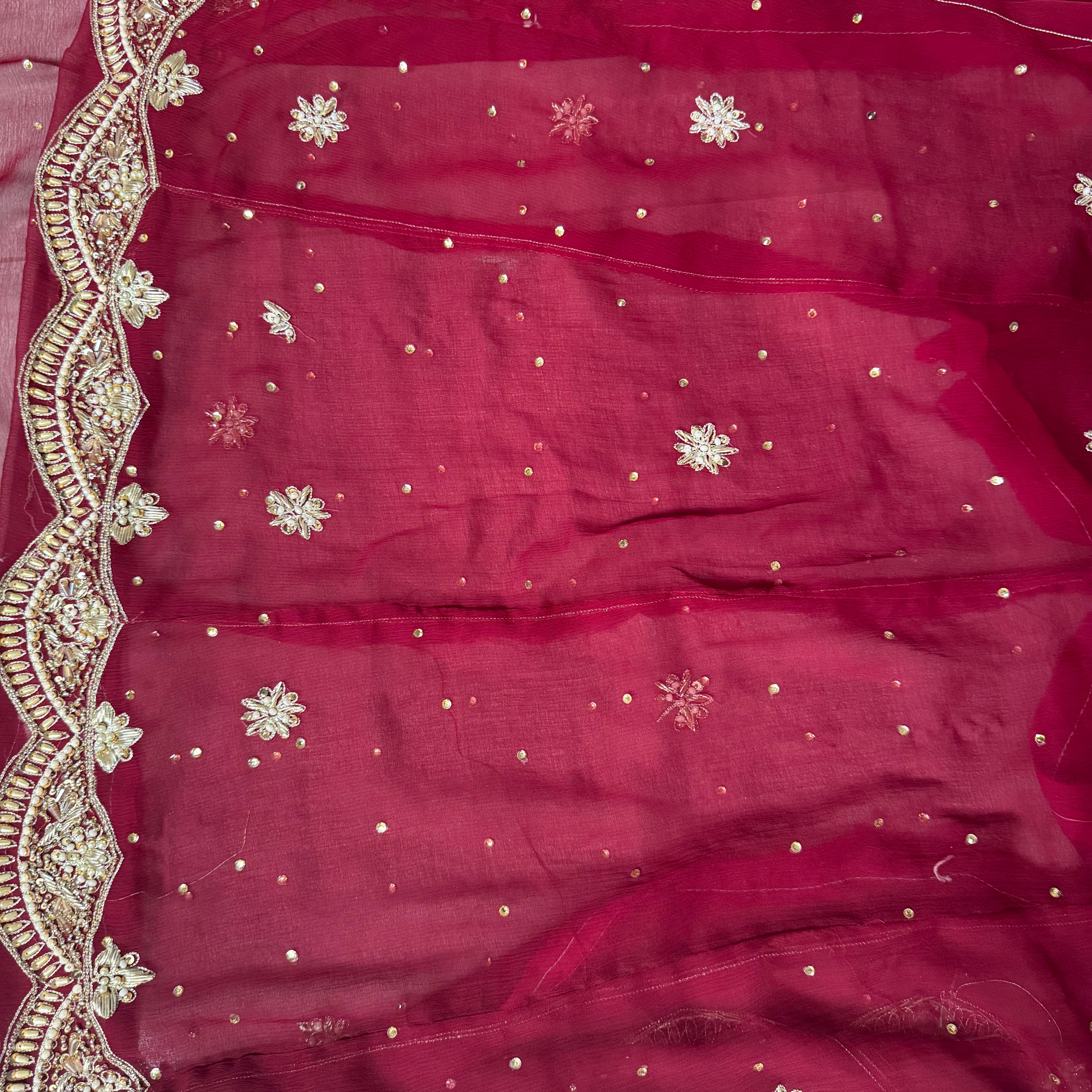 Bridal Lehenga Hand Work – Deep Red PAKISTAN PRICE SHIRT BACK