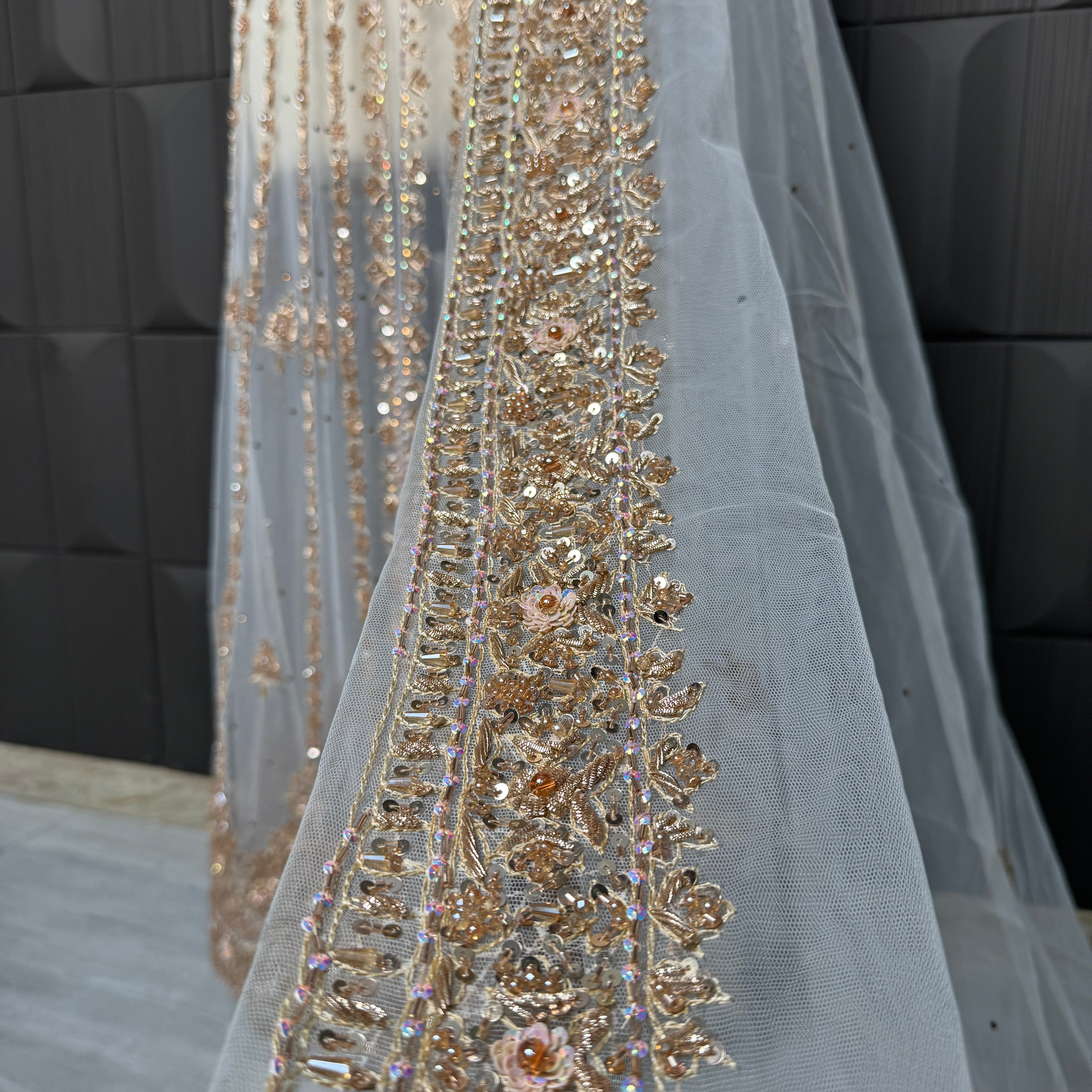 Bridal Maxi Hand Work Gold – BM004