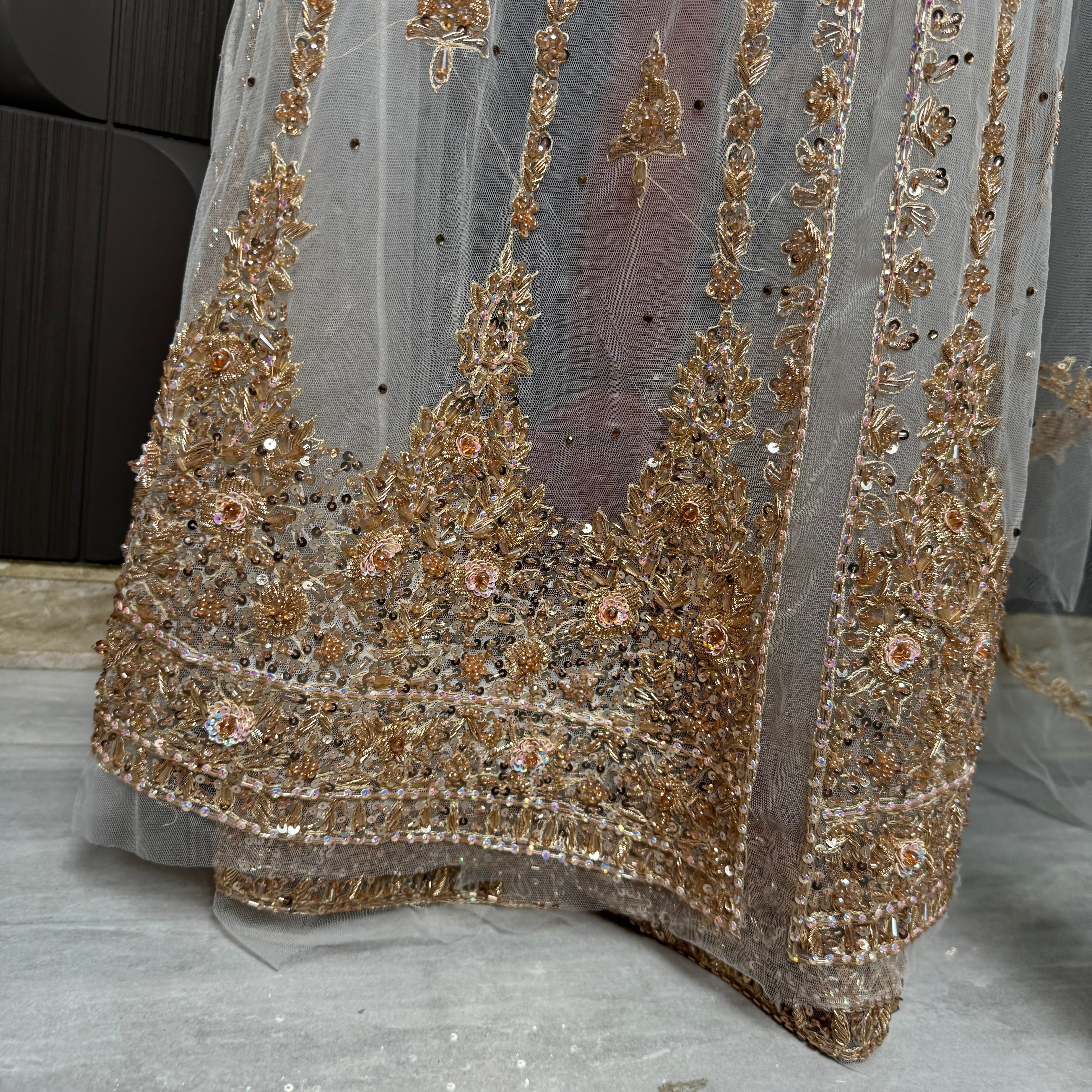 Bridal Maxi Hand Work Gold – BM004
