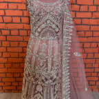 Bridal Maxi for Barat Tea Pink – Hand Work dabka Kora Jewelry Embellishment BM026
