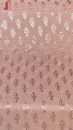 Casual Embroidery Suit Peach 3pcs Unstitched – Crinkle Chiffon Thread Work Dress for Women
