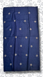 Chamki embroidery dhanak dress navy blue back work winter partywear collection unstitched PWT016 Pakistan
