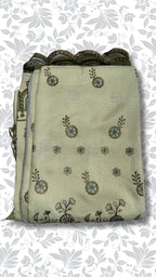 Embroidery organza suit pista folded winter collection partywear unstitched PWT012 Pakistan
