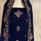 Velvet Embroidered Dress Back Embroidery Work – Micro Velvet 9000 Unstitched Suit Pakistan
