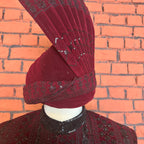 sherwani kulla maroon – traditional cap for sherwani for men wedding
