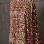 Bridal lehenga pakistani shirt with tilla work stone and motif border front and back PRICE IN PAKISTAN