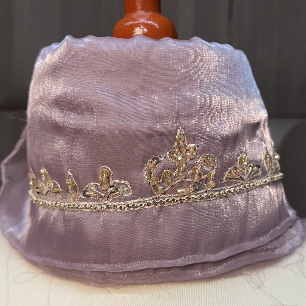Party Wear Hand Work 4Pcs Unstitched Suits in Lilac – PW002
