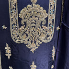 Party Wear Hand Work 4Pcs Unstitched Suit in Blue – PW017