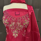 Party Wear Hand Work 4Pcs Unstitched Suit in Red – PW007