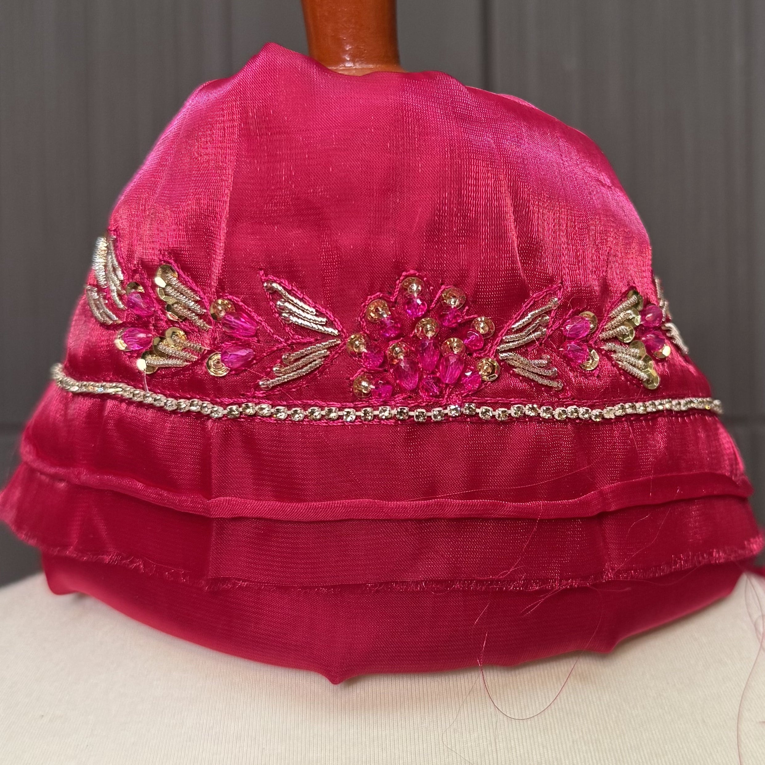 Party Wear Hand Work 4Pcs Unstitched Suit in Red – PW007