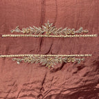 Party Wear Hand Work 4Pcs Unstitched Suit in Rust – PW006