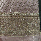 Party Wear Hand Work 4Pcs Unstitched Suit in Tea Pink – PW022