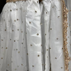 Party wear dresses in Pakistan PW038 garara close up – white net garara design hand embroidery nikah suit Pakistan
