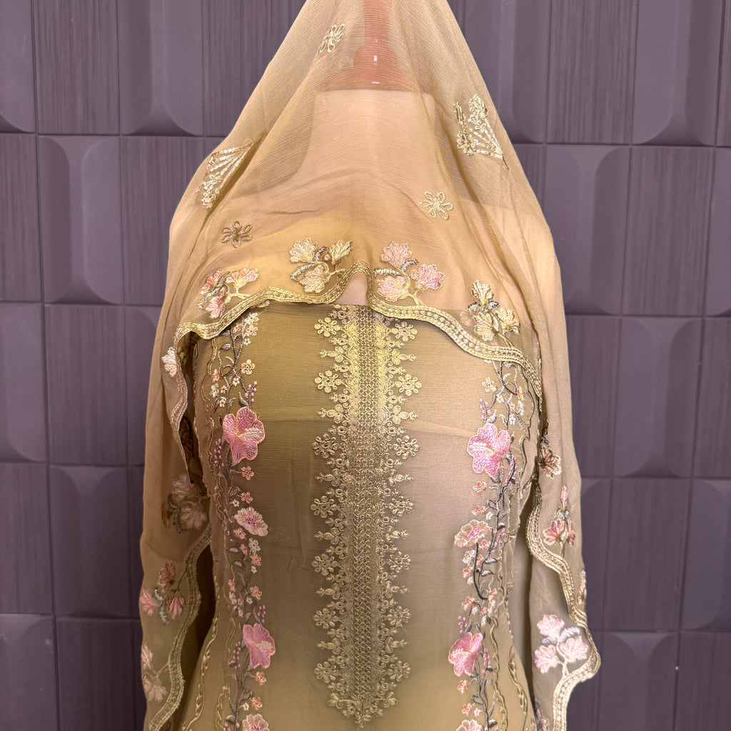 Thread work dresses PWT001 shirt view – crinkle chiffon with embroidery thread work Pakistani thread work suit design

