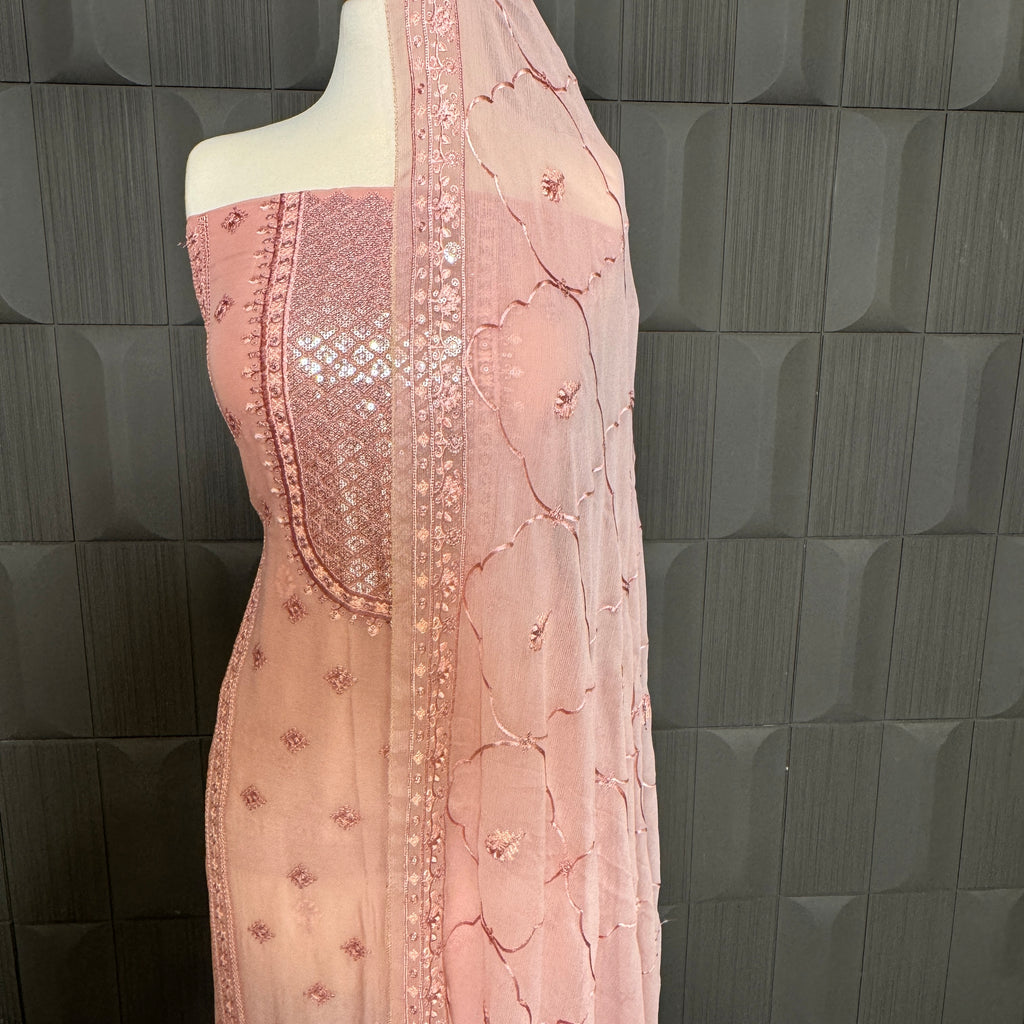 Thread work dresses PWT002 shirt view – crinkle chiffon with embroidery thread work Pakistani thread work suit design
