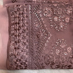 Thread work dupatta suit PWT004 pink – crinkle chiffon with embroidery thread work Pakistani thread work dress for women
