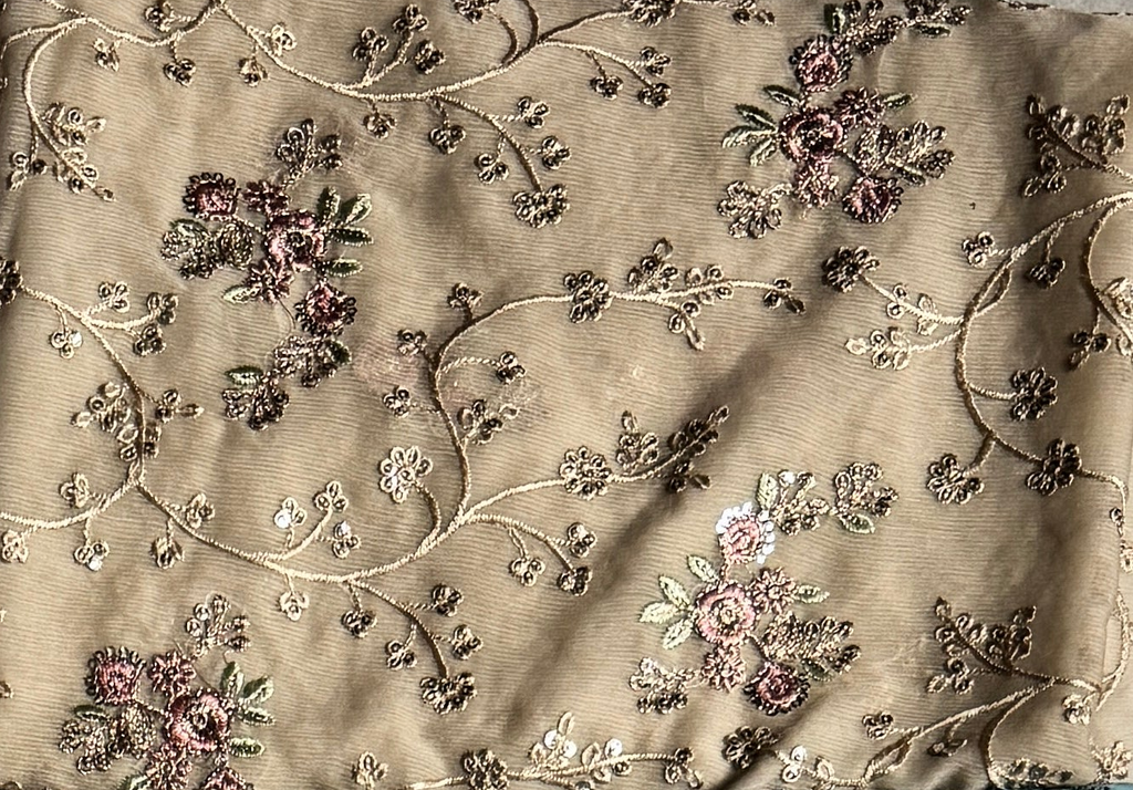 Thread work dresses PWT008 skin – crinkle chiffon with embroidery thread work Pakistani thread work suit design
